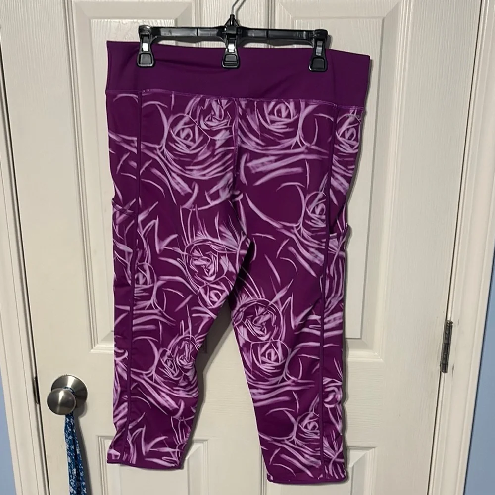 Purple Patterned Women's Pants - Picture 4 of 6